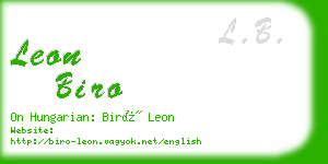 leon biro business card